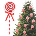 thumbnail image 1 of Christmas Candy Tree Picks with Ribbon Christmas Decorations Glitter Lollipop Candy Canes Ornaments for Xmas Tree Topper Home Vase Party Ornaments, 1 of 6
