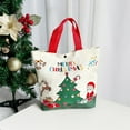thumbnail image 1 of Christmas Canvas Gift Bag for Christmas Eve Tote and Handbag Use - Reusable and Eco-Friendly Design in Red, 1 of 4