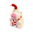 thumbnail image 1 of Christmas Capybara Stuffed Animal Plush, 4.72Inch Holiday Capybara with Santa Hat & Scarf, Cute Super Soft Funny Christmas Toy Gifts, Capybara Stuff Festive Decorations, 1 of 5