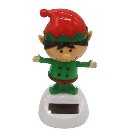 Christmas Car Dashboard Decorations,Cute Solar Powered Dancing Toy,Car Shaking Head Bobblehead Dancer Doll for Auto Dashboard Desk Windowsill Decoration,Elf, Snowman,Xmas Tree,Elk