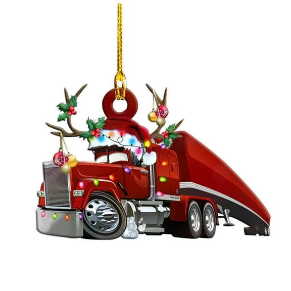 Christmas Car Ornament - Cute Cartoon Acrylic Hanging Pendant for Home Tree Decor, Car Interior, Christmas Party, Office & Holiday Hanging Decorations(A)