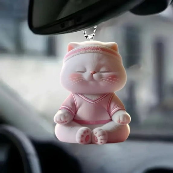 Christmas Car Pendant Hanger - 2D Acrylic Keychain Decor for Vehicles & Backpacks | Lightweight Holiday Ornament | Spring Themed Auto Accessory Gift (Assorted Designs)