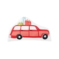 thumbnail image 1 of Christmas Station Wagon Car Cotton Blend Mini Accent Pillow 9.5" x 16", 1 of 4