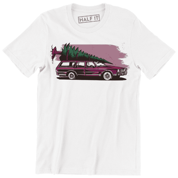 Christmas Car Tree Funny Xmas Holiday Men's Gift T-Shirt