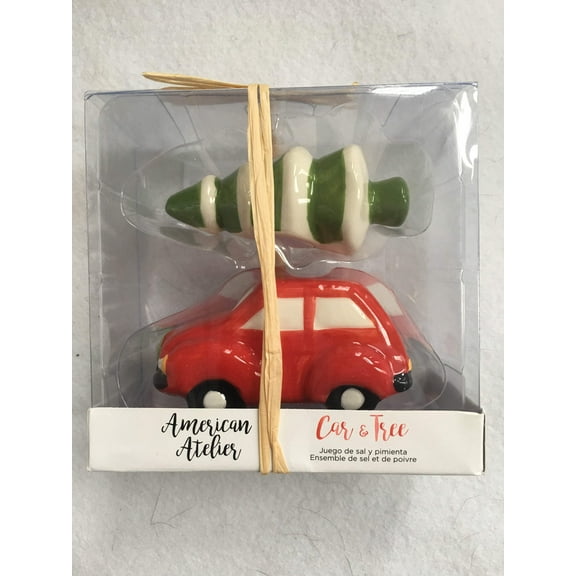 Christmas Car and Tree Salt and Pepper Shaker Set