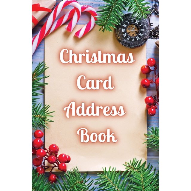 Christmas Card Address Book 100pgs 6''W x 9''H, Address Book & Tracker