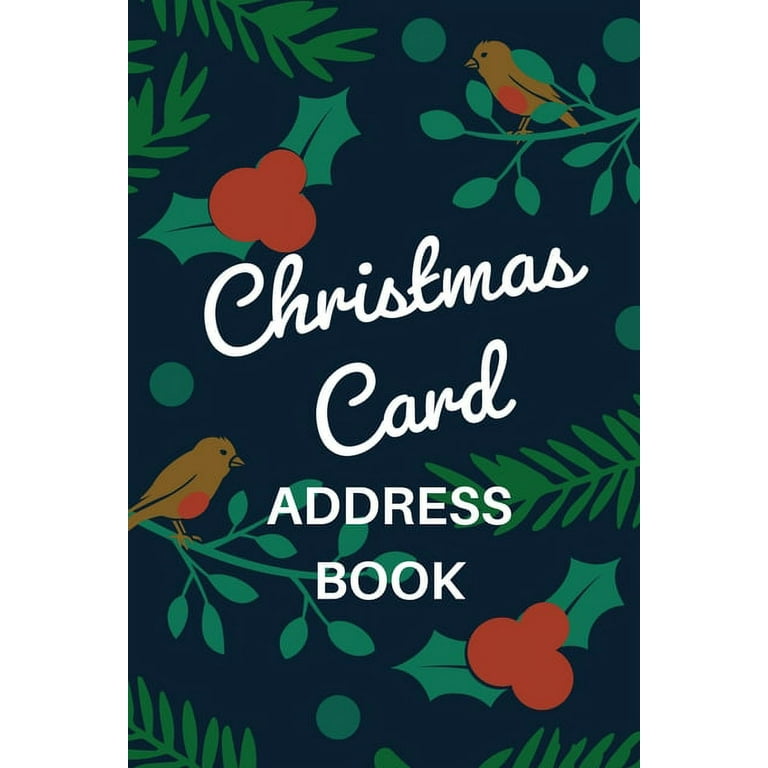 Christmas Card Address Book : Holiday Card Organizer Tracker