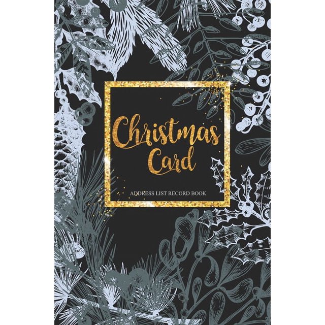 Christmas Card Address List Record Book Christmas Card List A ten