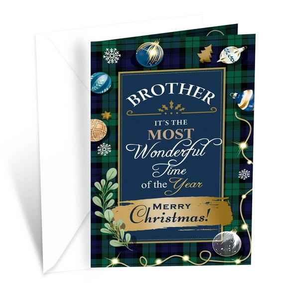 Prime Greetings Brother Christmas Card