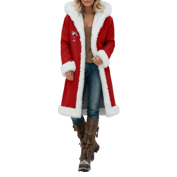 Christmas Cardigan for Women Winter Hooded Cardigan Cozy Holiday Warmth With For Outdoor Comfort And Style Ideal For The Season's Festive And Everyday