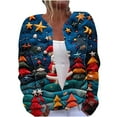 thumbnail image 1 of Christmas Cardigans for Women Plus Size Casual Print Long Sleeve Fashion Open Front Jacket, 1 of 5