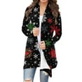 thumbnail image 1 of Christmas Cardigans for Women Plus Size Long Sleeve Casual Fashion Print Loose Cardigan Coat Tops, 1 of 4