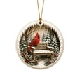 Christmas Cardinal 2D Hanging Ornament Winter Scene Decor for Christmas ...