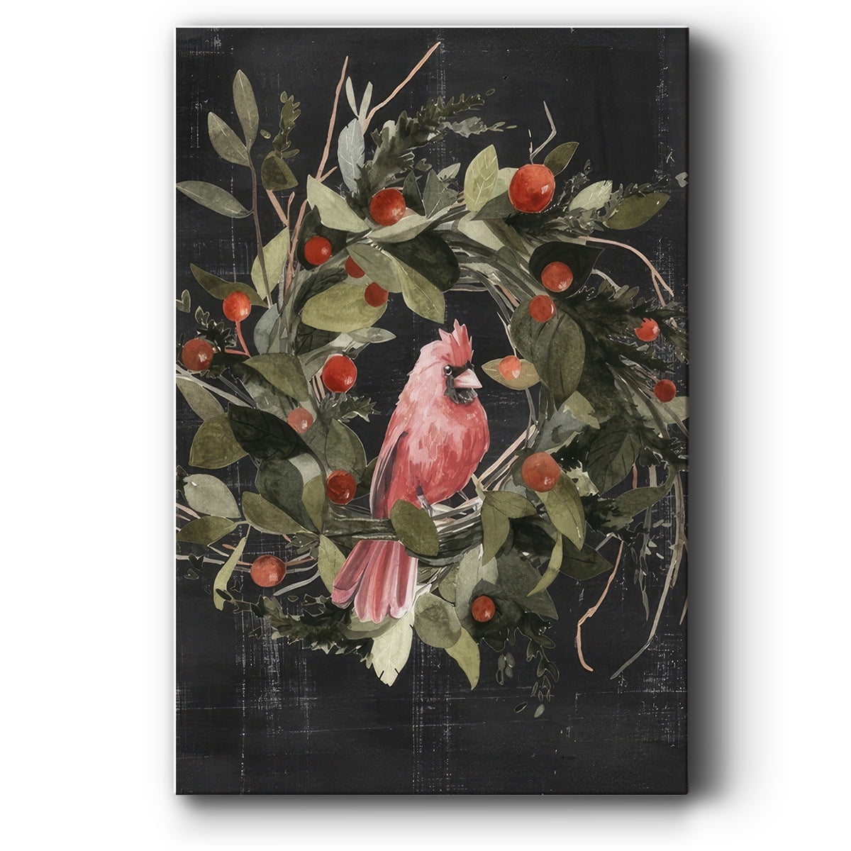 Christmas Cardinal II- Gallery Wrapped Canvas