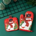 thumbnail image 1 of Christmas Cardinal Oven Mitts and Pot Holders Sets 2Pcs, Christmas Classic Oven Mitts, Heat Resistant Snow Tree Kitchen Gloves, for Cooking Baking Grilling BBQ, 1 of 6