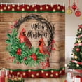 thumbnail image 1 of Christmas Cardinal Shower Curtain, Xmas Berry Farmhouse Wooden Grain Waterproof Fabric Shower Curtains with 12 Hooks, Bathroom Curtain Set for Bathroom Accessories Decor, 48 x 72 Inches, 1 of 9