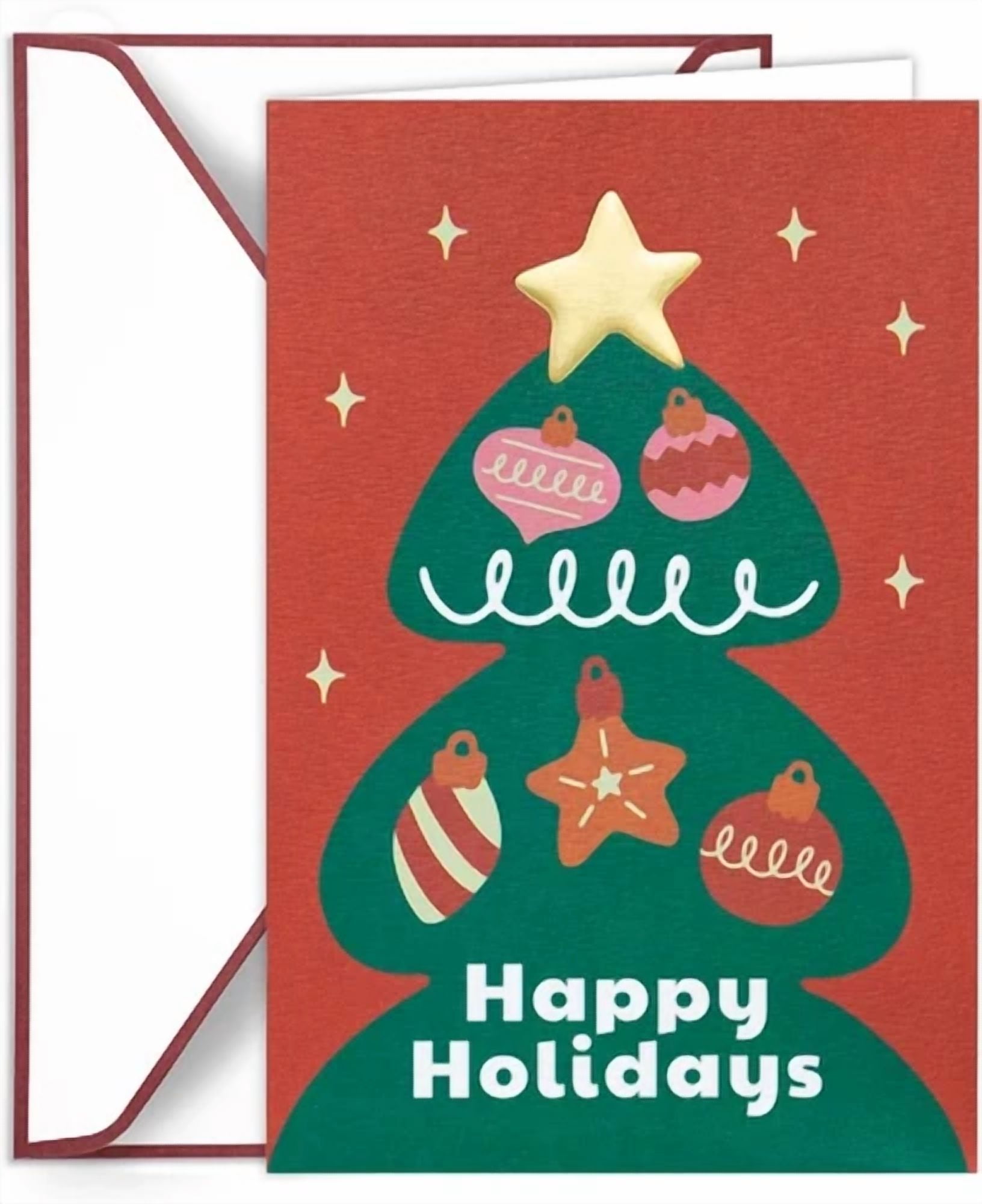 Christmas Cards Boxed With Envelopes 20 Pack, Happy Holidays Cards With Unique E