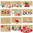 thumbnail image 1 of Christmas Cards Xmas Cards with Envelopes Greeting Cards Santa Cards for Christmas Party Favors Supplies 24Pcs, 1 of 7