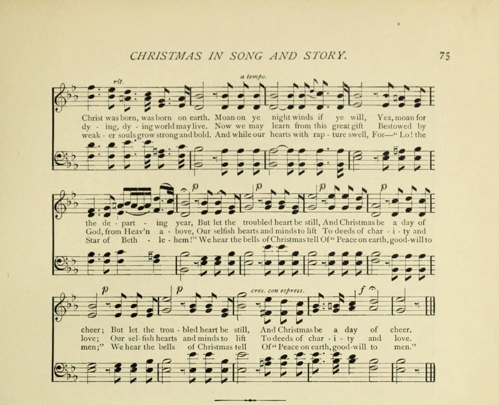 Christmas Carol 2 Christmas in Song 1891 Canvas Art - (24 x 36)