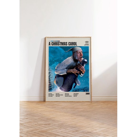 A Christmas Carol,Robert Zemeckis,Minimalist Movie Poster, Retro Movie Poster, Mid Century Modern, Vintage Retro,Best Movies,A3 Poster, Unframed Poster Size 12x18