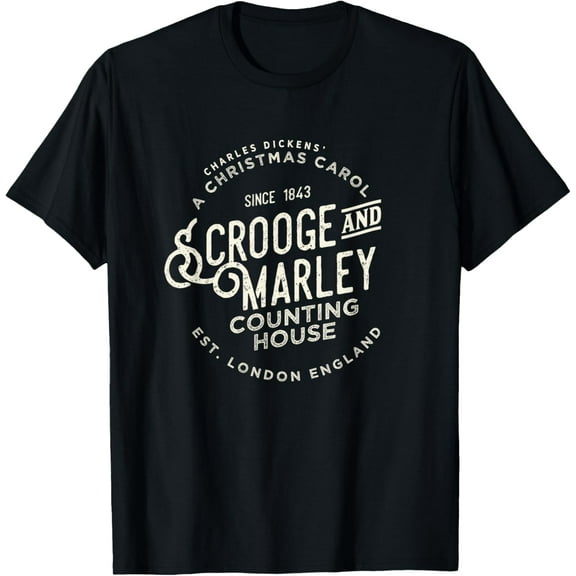Christmas Carol, Scrooge & Marley, Holiday Design, Tradition T-Shirt