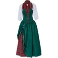 thumbnail image 1 of Christmas Caroler Dress Set Women Highland Scottish Plaid Dress Civil War Southern Belle Gown, 1 of 7