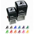 thumbnail image 1 of Christmas Caroler Song Bird Robin Self-Inking Rubber Stamp Ink Stamper - Orange Ink - Small 1 Inch, 1 of 7