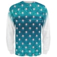 thumbnail image 1 of Christmas Caroling Jellyfish Pattern All Over Mens Long Sleeve T Shirt Multi MD, 1 of 2