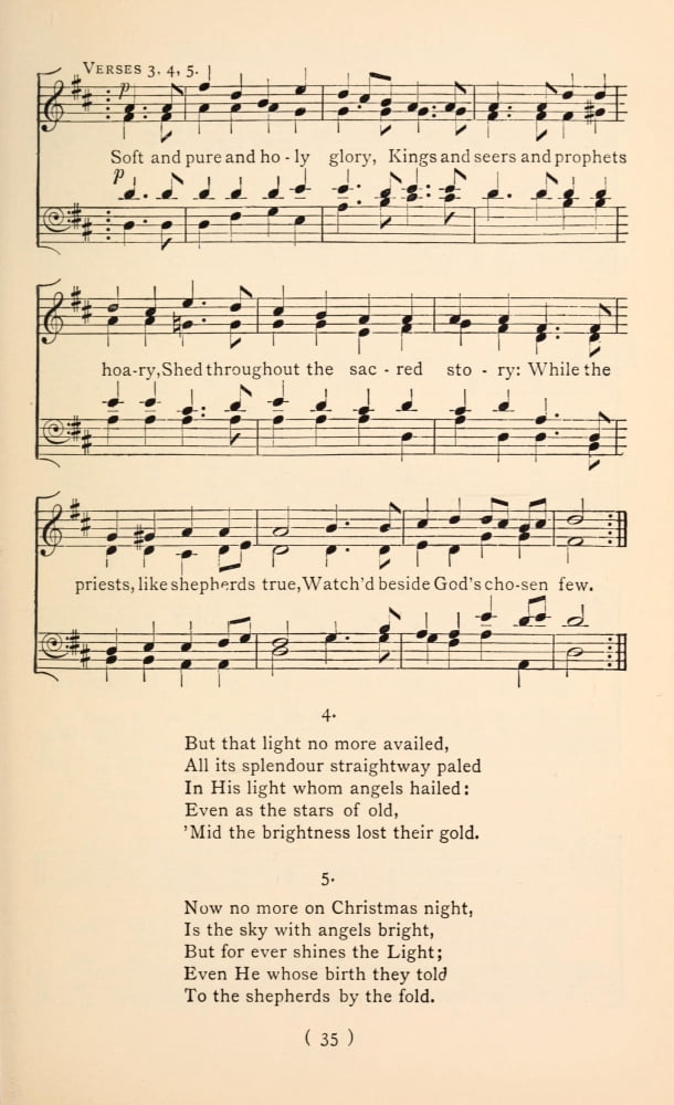 Christmas Carols New & Old 1850 Canvas Art - Beauteous Glorious (18 x 24)