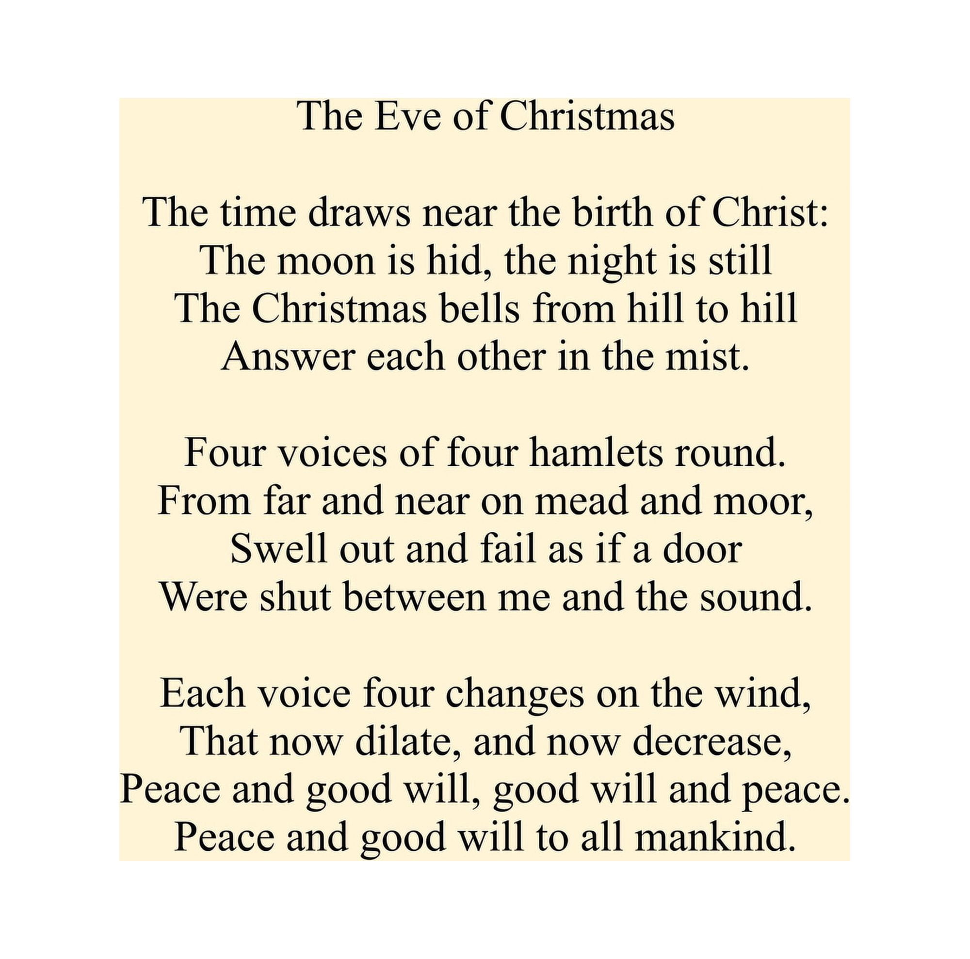 Christmas Carols Old & New 1918 The Eve of Christmas Canvas Art - A Lord Tennyson (18 x 24)