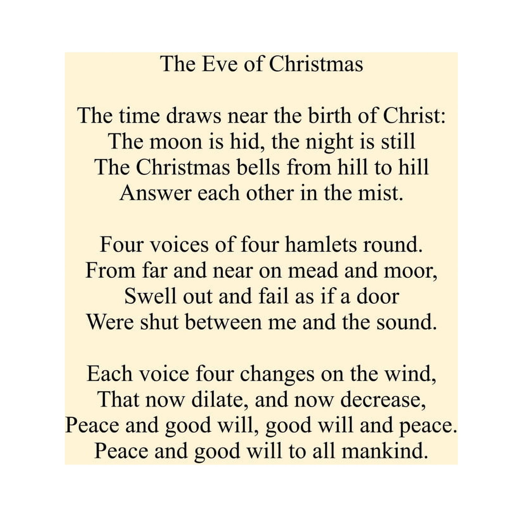 Christmas Carols Old & New 1918 The Eve of Christmas Canvas Art - A Lord Tennyson (24 x 36)
