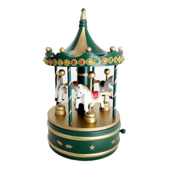 Christmas Carousel Decoration Carousel Go Round with Music Realistic Scene Christmas Atmosphere Perfect Christmas Gifts