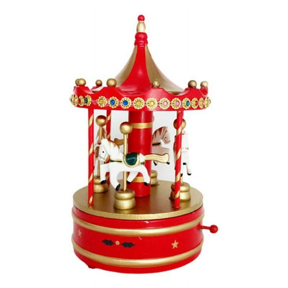 Christmas Carousel Decoration Carousel Go Round with Music Realistic Scene Christmas Atmosphere Perfect Christmas Gifts