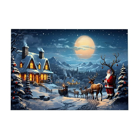 A Christmas Carpet Entrance Door Mat Absorbent Non-Slip Foot Mat For Household Kitchen Bathroom Indoor Outdoor Holiday Decor Size 15.7X23.6 Inches Weight 0.40 Lb