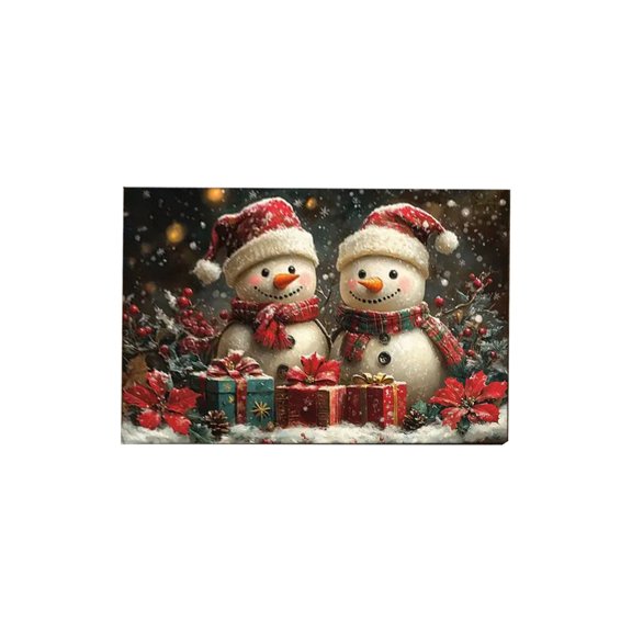 Christmas Carpet Entrance Door Mat Household Absorbent Nonslip Foot Mat Dirt Proof Mat Bathroom Nonslip Mat Size 15.7x23.6 Inch