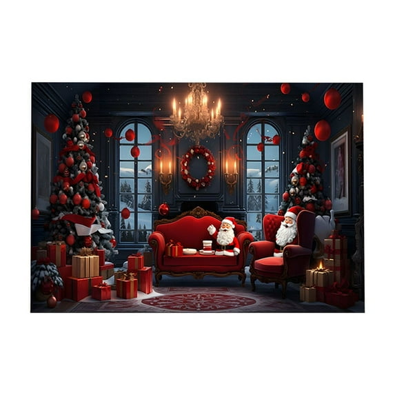 Christmas Carpet Entrance Door Mat Household Absorbent Nonslip Foot Mat Dirt Proof Mat Bathroom Nonslip Mat Size 15.7x23.6 Inch