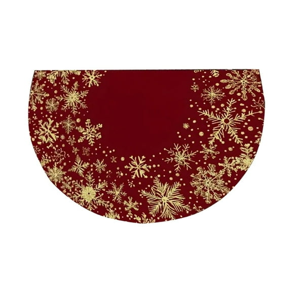 Christmas Carpet Entrance Door Semicircle Mat Household Absorbent Nonslip Foot Mat Dirt Proof Mat Bathroom Nonslip Mat