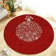 thumbnail image 1 of Christmas Carpet Round Winter Snow Trees Waterproof Home Doormat Kitchen Mat Machine Washable Hall Rug Baby Gym Activity Gift, 1 of 6