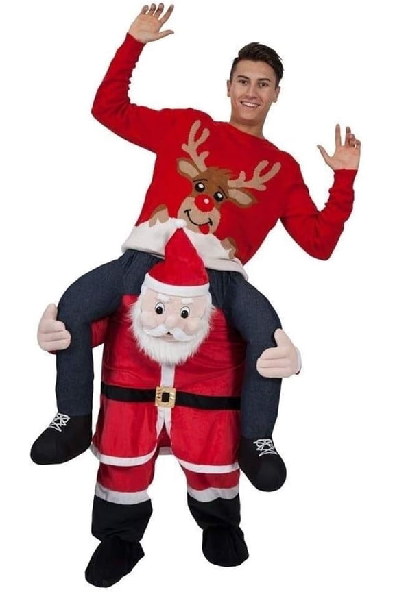 Christmas Carry Mascot Me Santa Ride On Costume Ride on Costume