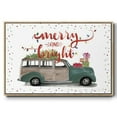 thumbnail image 1 of Christmas Cars Collection A - Framed Gallery Wrapped Holiday Canvas - 17 x 25 - Natural Wood Frame, 1 of 8