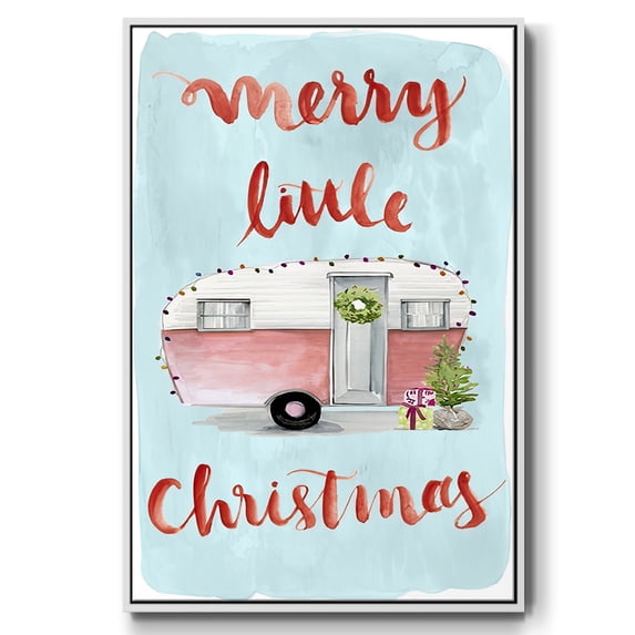 Christmas Cars Collection B - Framed Gallery Wrapped Holiday Canvas - 25 x 37 - White Frame