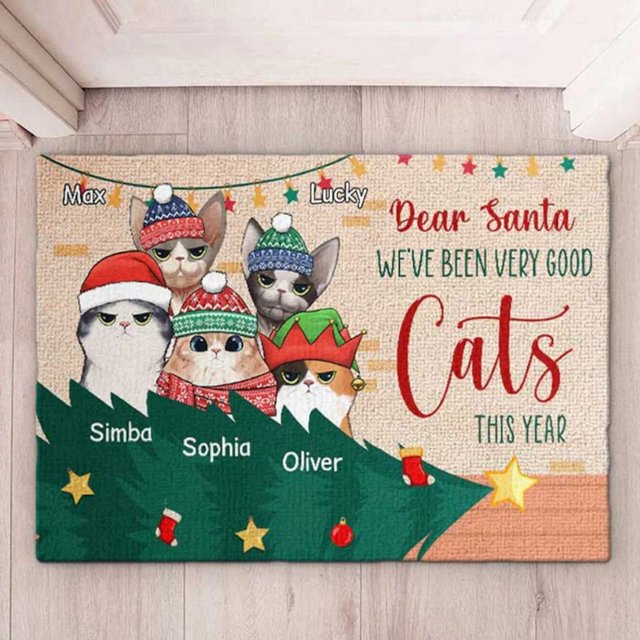 Christmas Cartoon Character Door Mat Bathroom Living Room Door