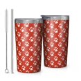 thumbnail image 1 of Christmas Cartoon Dog Paw 10oz Tumblers Stainless Steel Tumbler with Lid and Straw,Vacuum Insulated Double Wall Travel Tumbler Cups with Cleaning Brush for Coffee, Tea, 1 of 4