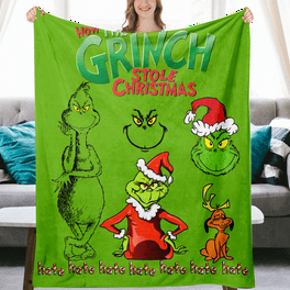 Dr. Seuss The Grinch Christmas Microfiber Blanket Super Soft Comfortable Warm Ultra Soft Soft Fuzzy Plush Cartoon Throw Blanket for Bed Sofa Couch for Crib Stroller Nap Walmart