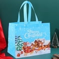 thumbnail image 1 of Christmas Cartoon Laminated Non-Woven Tote Bags with Handles, Reusable Eco-Friendly Grocery Shopping Bags, Multipurpose Gift Bags for Holiday Parties & Shopping Trips, 12.6*6.7*9.8in, C, 1 of 5