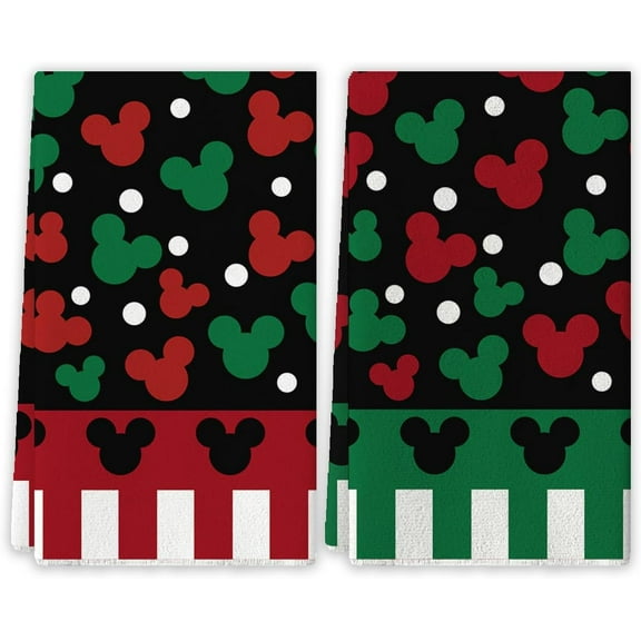 Christmas Cartoon Mouse Dish Towels - New Year Winter Xmas Kitchen Decor - Christmas Decorations for Home Party