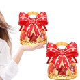 thumbnail image 1 of Christmas Cartoon Plastic Treat Bag, Handheld Gift Pouch, 6.69X7.87" Holiday Cookie Storage Container, Xmas Character Print Packing Sack, Transparent Goodie Holder, for Candy and Baked Snack Packing, 1 of 4