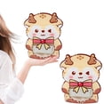 thumbnail image 1 of Christmas Cartoon Plastic Treat Bag, Handheld Gift Pouch, 6.69X7.87" Holiday Cookie Storage Container, Xmas Character Print Packing Sack, Transparent Goodie Holder, for Candy and Baked Snack Packing, 1 of 4