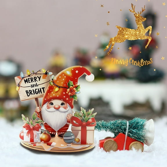 Christmas Cartoon Wooden Assembly Ornaments DIY Children's Holiday Gifts Three-dimensional Painting Ornaments Christmas Desktop Ornaments