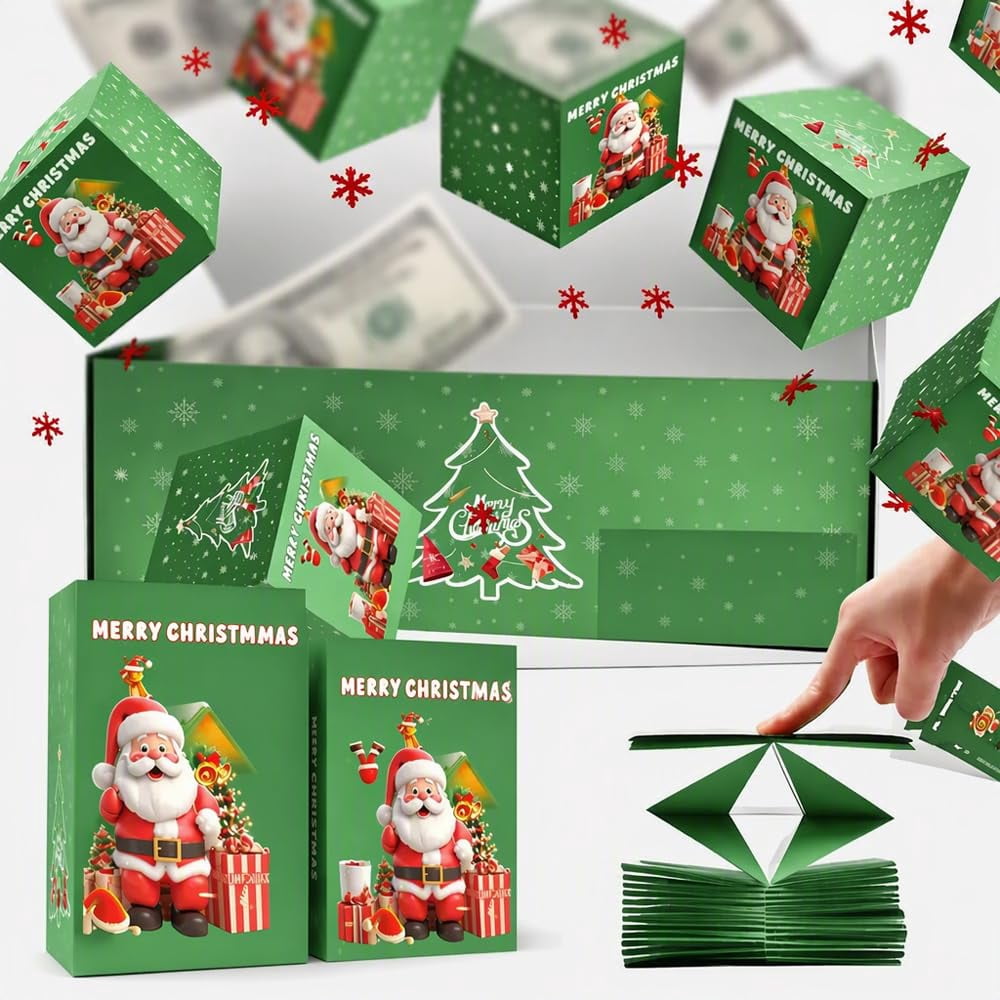 Exploding Cereal Christmas Cash Exploding Gift Box, Pop-Up Surprise Money Box with ...
